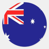 Australische vlag ronde sticker (Voorkant)