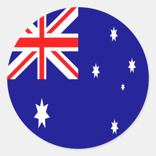 Australische vlag ronde sticker (Voorkant)