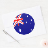 Australische vlag ronde sticker (Envelop)