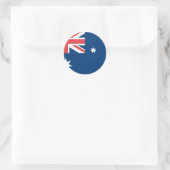 Australische vlag ronde sticker (Tas)