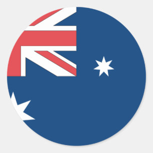 Australische vlag ronde sticker