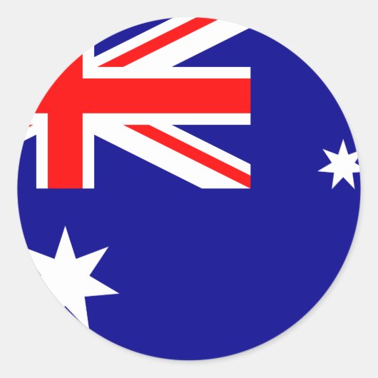 Australische vlag ronde sticker (Voorkant)