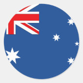 Australische vlag ronde sticker (Voorkant)
