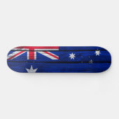 Australische vlag Rustic Wood Skateboard (Horizontaal)