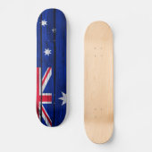 Australische vlag Rustic Wood Skateboard (Voorkant)