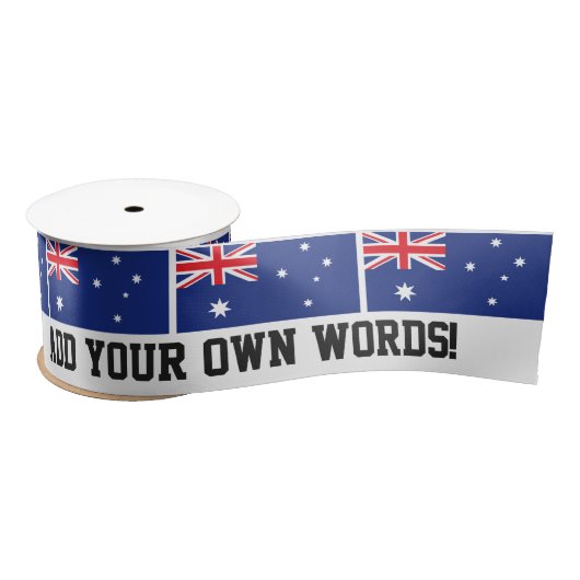 Australische vlag satijnen lint (Spoel)