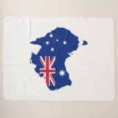 Australische vlag sherpa deken (Voorkant (horizontaal))