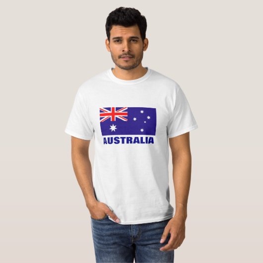 Australische vlag t shirt (Voorkant volledig)