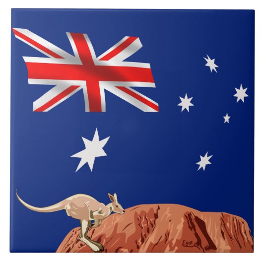 Australische vlag tegeltje (Voorkant)