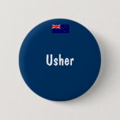 Australische Vlag Usher Ronde Button 5,7 Cm (Voorkant)