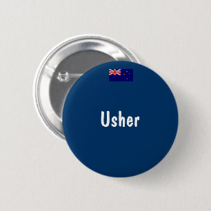 Australische Vlag Usher Ronde Button 5,7 Cm