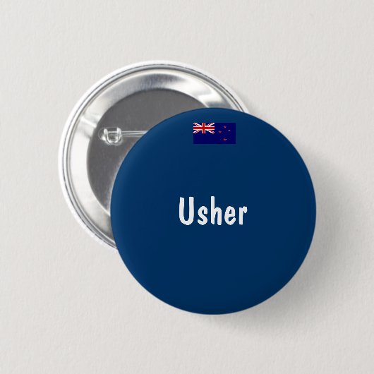 Australische Vlag Usher Ronde Button 5,7 Cm (Voorkant /achterkant)
