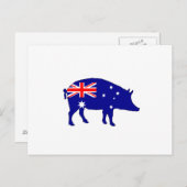 Australische vlag - Varkenshaar Briefkaart (Voorkant / Achterkant)