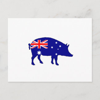 Australische vlag - Varkenshaar Briefkaart
