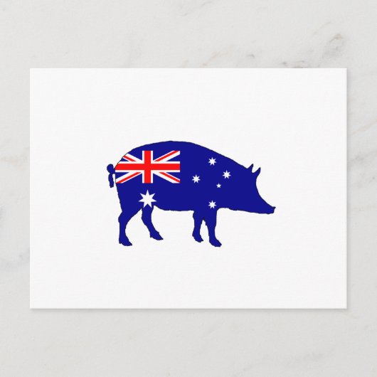 Australische vlag - Varkenshaar Briefkaart (Voorkant)