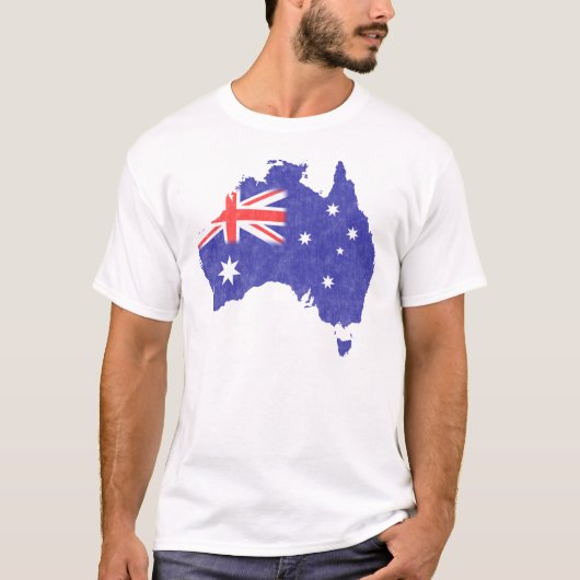 Australische vlag  verhit t-shirt (Voorkant)