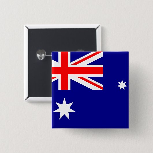Australische vlag vierkante button 5,1 cm (Voorkant /achterkant)