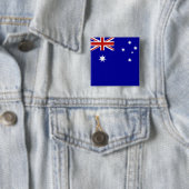 Australische vlag vierkante button 5,1 cm (In situ)