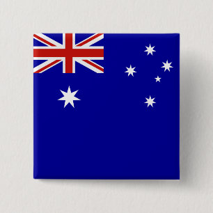 Australische vlag vierkante button 5,1 cm