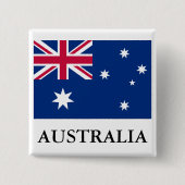 Australische vlag vierkante button 5,1 cm (Voorkant)