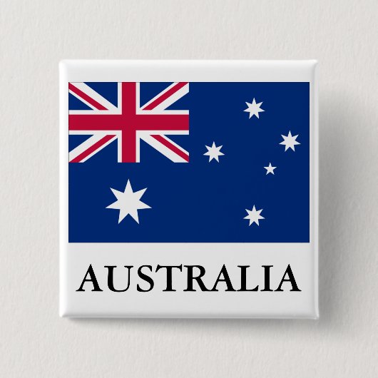 Australische vlag vierkante button 5,1 cm (Voorkant)