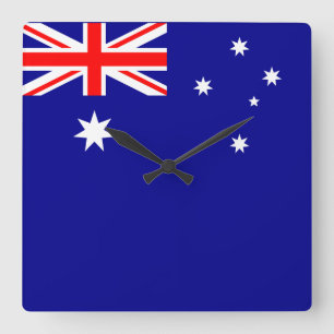 Australische vlag vierkante klok