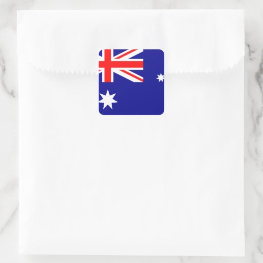 Australische vlag vierkante sticker (Tas)