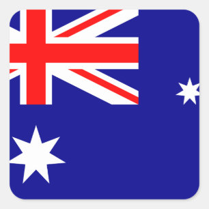 Australische vlag vierkante sticker