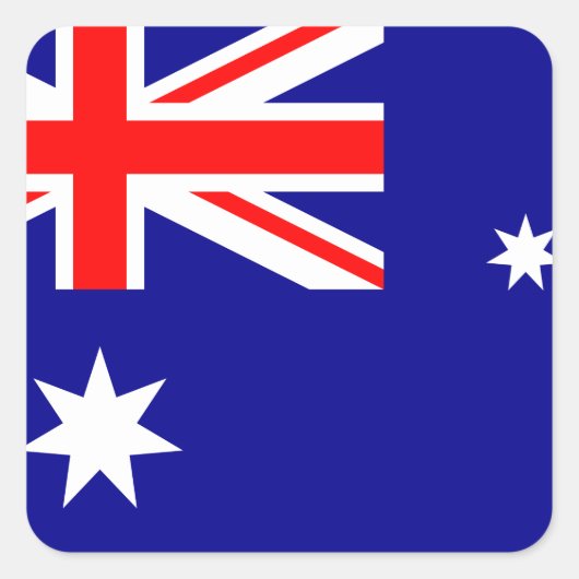 Australische vlag vierkante sticker (Voorkant)