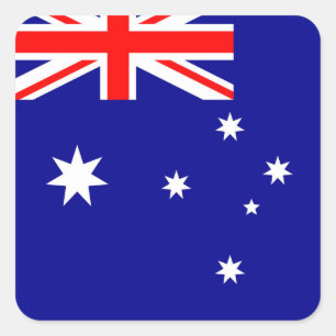 Australische vlag vierkante sticker