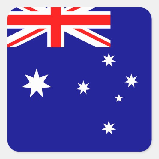 Australische vlag vierkante sticker (Voorkant)