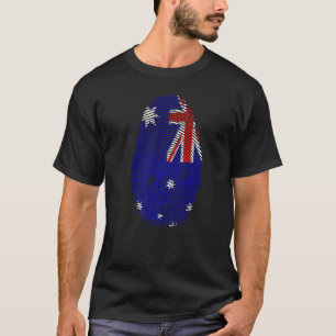 Australische vlag Vingerprint Het staat in mijn DN T-shirt