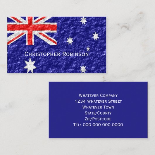 Australische vlag visitekaartje (Voorkant / Achterkant)