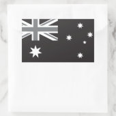 Australische vlag Zwart-wit Rechthoekige Sticker (Tas)
