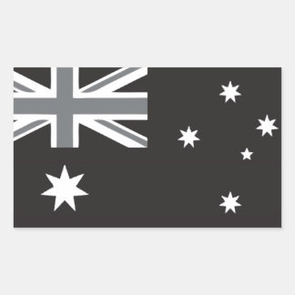 Australische vlag Zwart-wit Rechthoekige Sticker