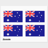 Australische vlaggen rechthoekige sticker (Vel)