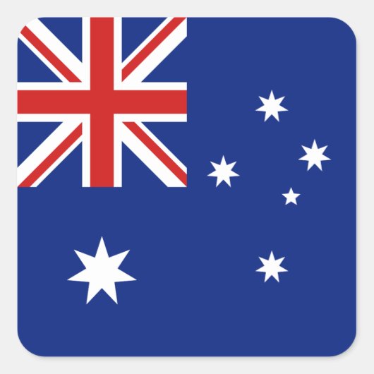 Australische vlaggen vierkante sticker (Voorkant)