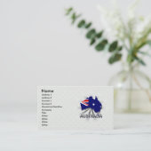 Australische vlaggenkaart 2.0 visitekaartje (Staand voorkant)