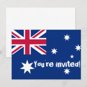 Australische vlaggenpartij nodigt uit kaart (Voorkant / Achterkant)