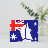 Australische vlaggenschipboot Nautical Briefkaart (Staand voorkant)