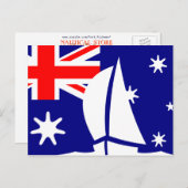 Australische vlaggenschipboot Nautical Briefkaart (Voorkant / Achterkant)