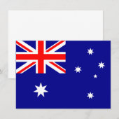 Australische vlaggenuitnodiging kaart (Voorkant / Achterkant)