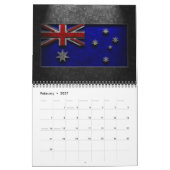 Australische vlaggestontextuur kalender (Feb 2027)
