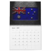 Australische vlaggestontextuur kalender (Mar 2027)