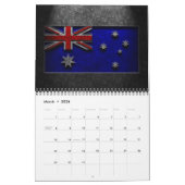 Australische vlaggestontextuur kalender (Mar 2026)