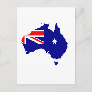 Australische vlagkaart briefkaart