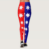 Australische vlagkleuren ~Kangaroo ~ Uniek design  Leggings (Achterkant)