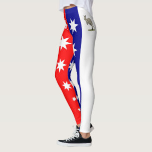 Australische vlagkleuren ~Kangaroo ~ Uniek design  Leggings