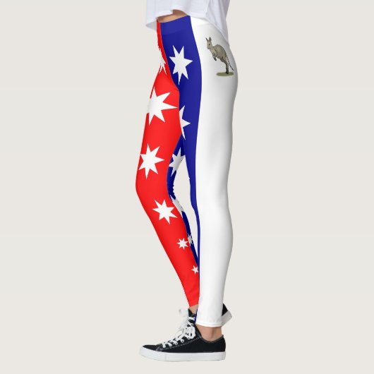 Australische vlagkleuren ~Kangaroo ~ Uniek design  Leggings (Links)