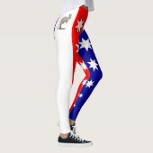 Australische vlagkleuren ~Kangaroo ~ Uniek design  Leggings (Rechts)